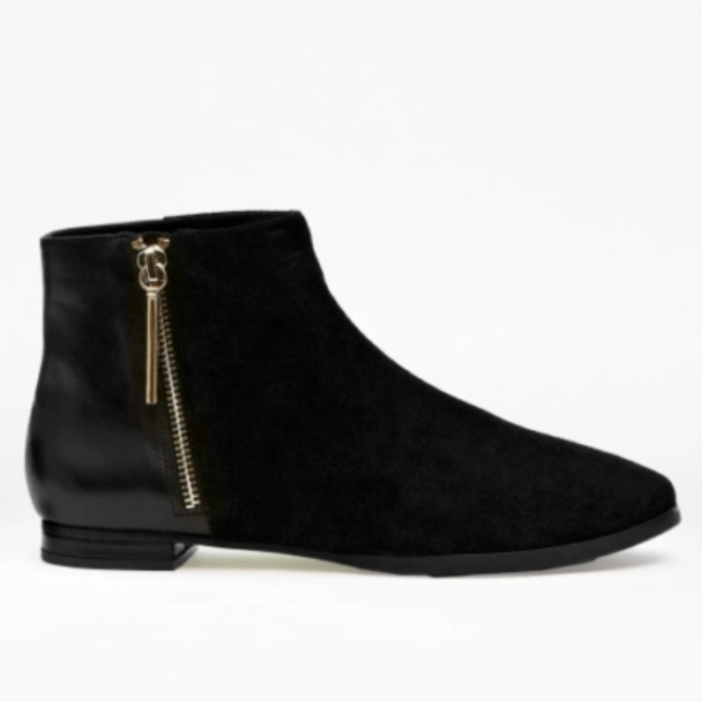 French Connection Devon Black Flat Ankle Boots - image 1